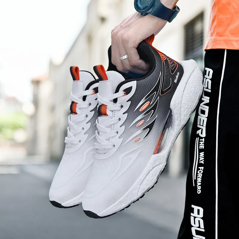 BAKE Shock Absorbers Slip Resistant Breathable Low Top Casual Shoes Unisex-6
