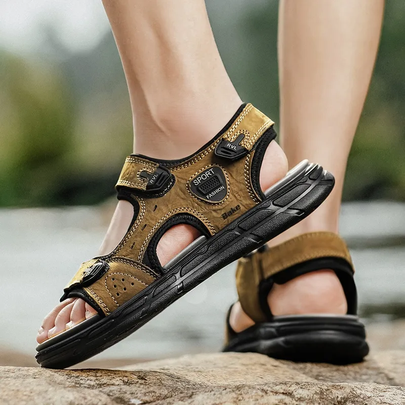 BAKE Beach Sandals Men Khaki-2