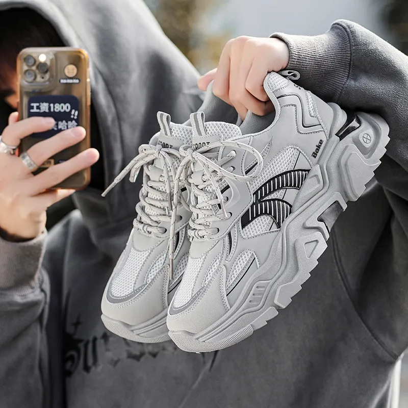 BAKE Cushioning, Breathable, Lightweight Low Top Chunky Sneakers Men's-1