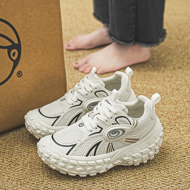 BAKE Slip Resistant, Abrasion Resistant, Lightweight Low Top Chunky Sneakers Unisex-13