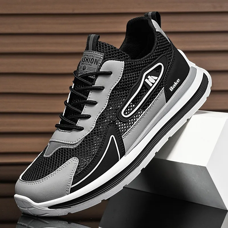 BAKE Slip Resistant, Abrasion Resistant, Breathable Low Top Chunky Sneakers Men's-6