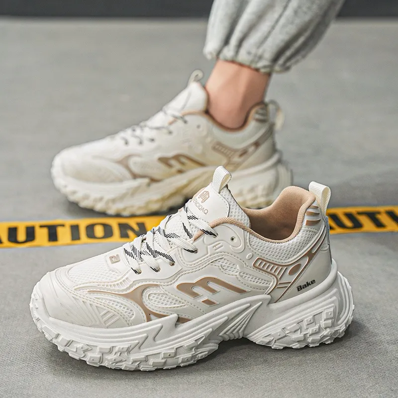 BAKE Shock Absorbers With Slip Resistant And Abrasion Resistant Properties Low Top Chunky Sneakers Men's-7