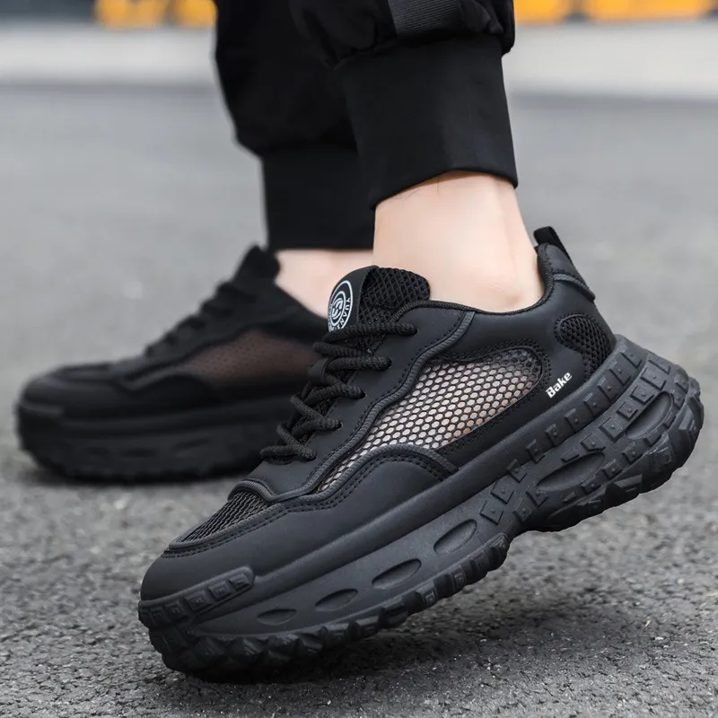 BAKE Non slip Lightweight Low Top Chunky Sneakers Men's-4