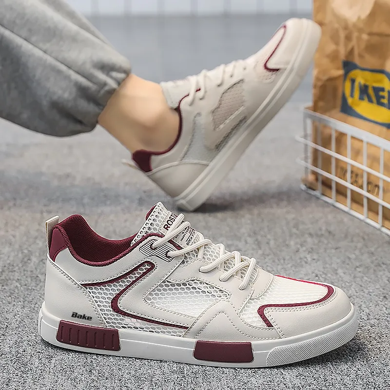 BAKE Slip Resistant, Lightweight, And Breathable Low Top Skateboard Shoes Men's-7