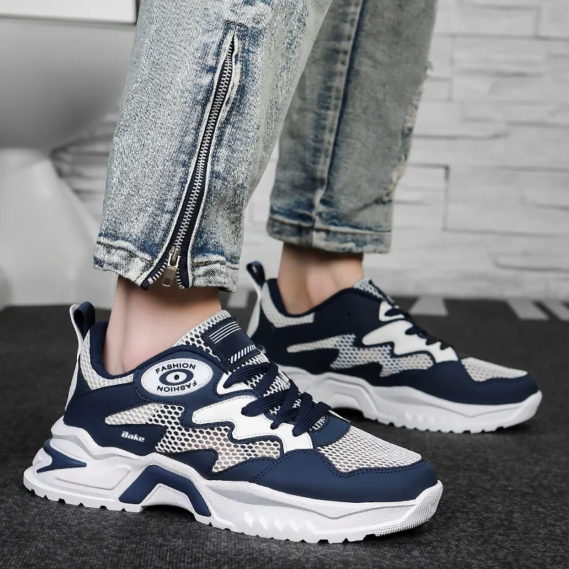 BAKE Anti Slip Wear Resistant Low Top Chunky Sneakers Men's-2