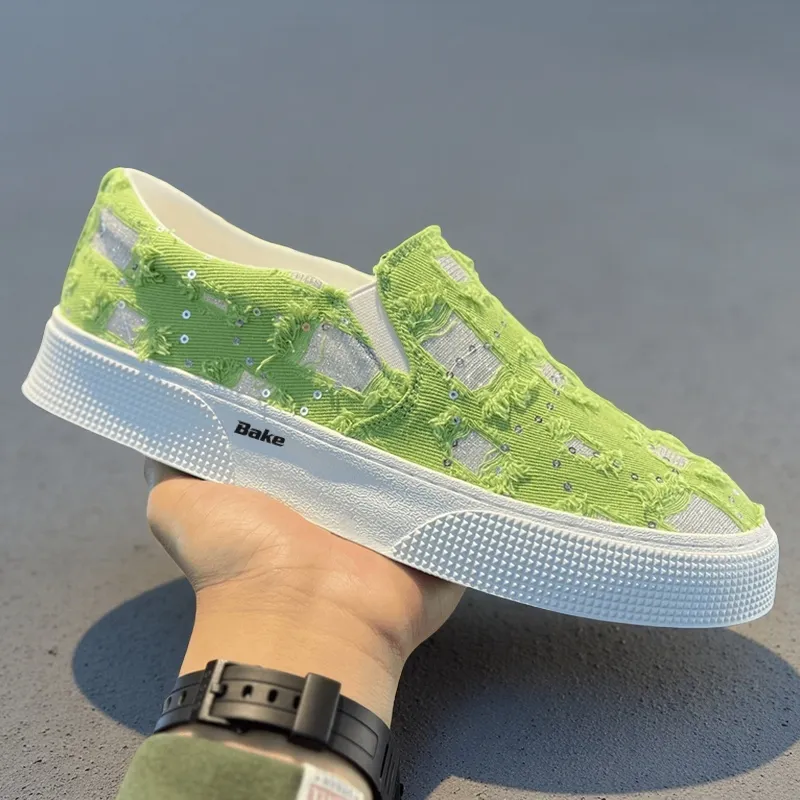 BAKE Anti Slip Wear Resistant Low Top Skateboard Shoes Men's-2