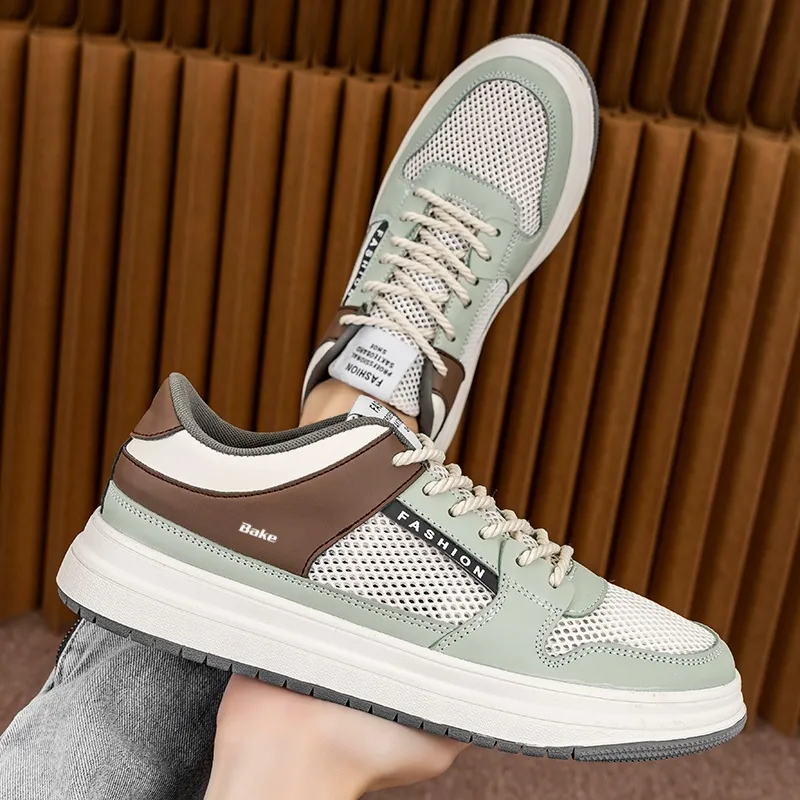 BAKE Anti Slip And Wear Resistant Height Increasing Low Top Skateboard Shoes Men's-1