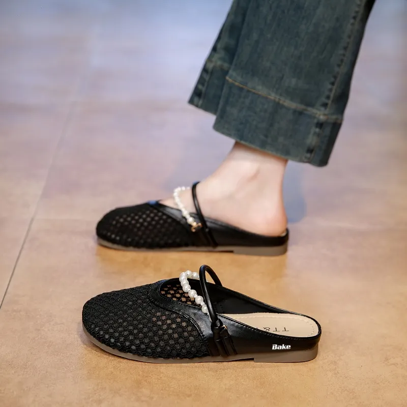 BAKE Rubber Sole Abrasion Resistant Slip Resistant Odor Resistant Closed Toe Slippers Women's-6