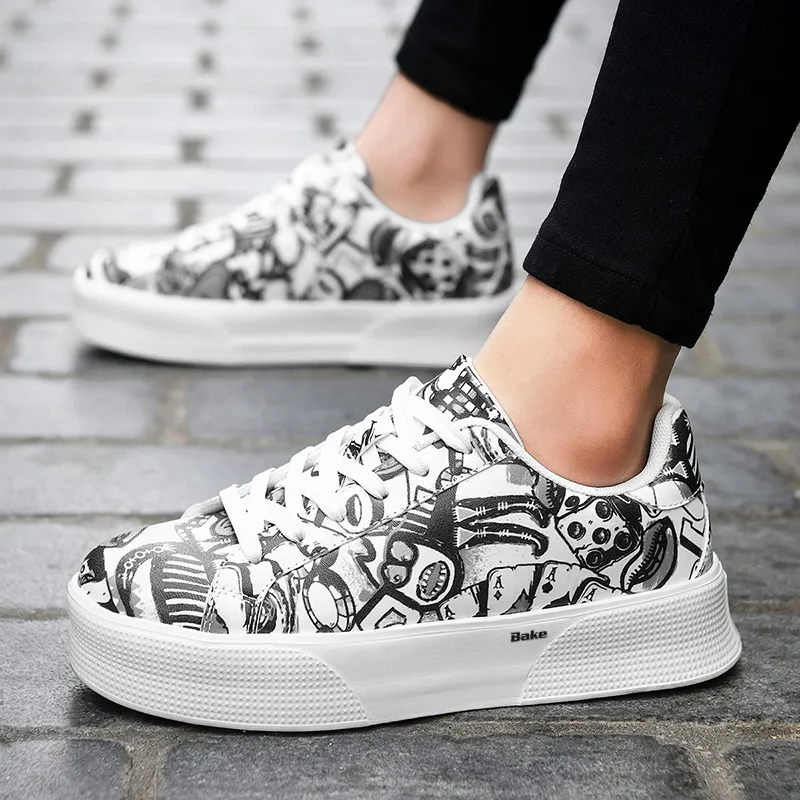 BAKE Slip Resistant, Lightweight, And Breathable Low Top Skateboard Shoes Unisex-9