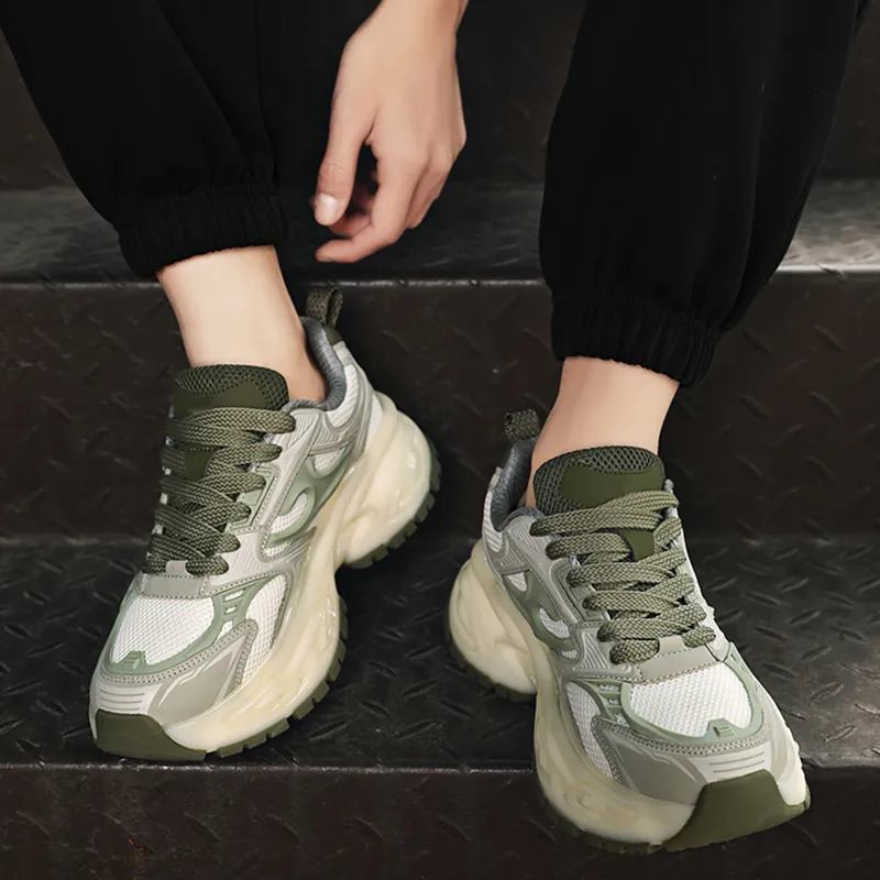 BAKE Slip Resistant And Breathable Low Top Chunky Sneakers Men's-12