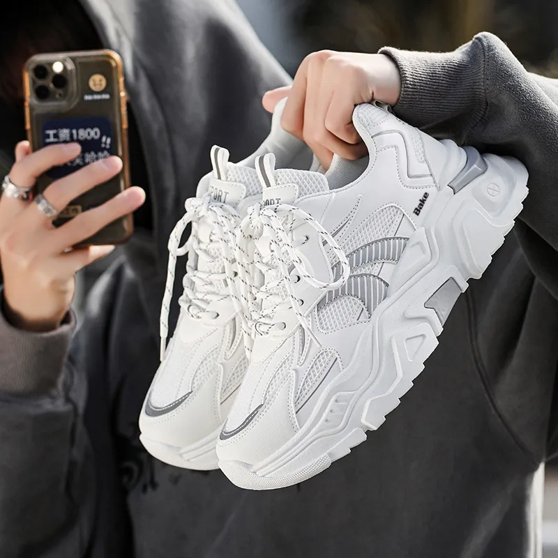 BAKE Cushioning, Breathable, Lightweight Low Top Chunky Sneakers Men's-6