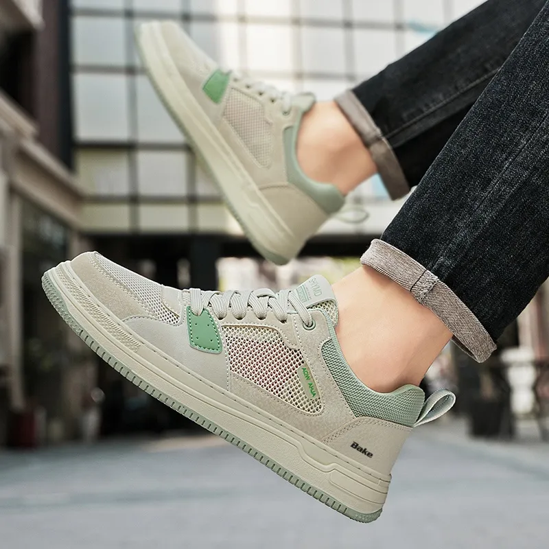 BAKE Anti Slip Wear Resistant Low Top Skateboard Shoes Men's-2