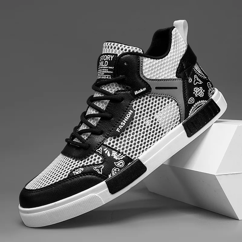 BAKE Abrasion Resistant, Lightweight, And Breathable High Top Skateboard Shoes Men's-9