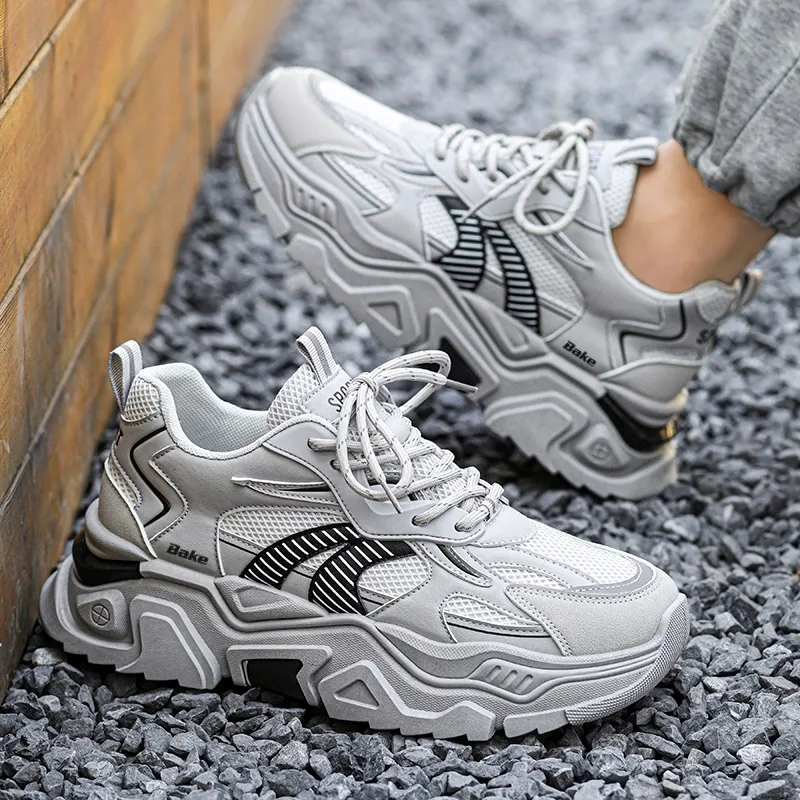 BAKE Cushioning, Breathable, Lightweight Low Top Chunky Sneakers Men's-4