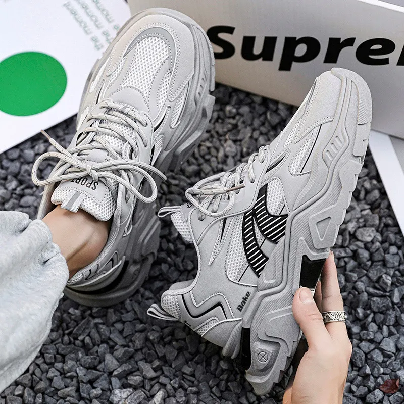 BAKE Cushioning, Breathable, Lightweight Low Top Chunky Sneakers Men's-3