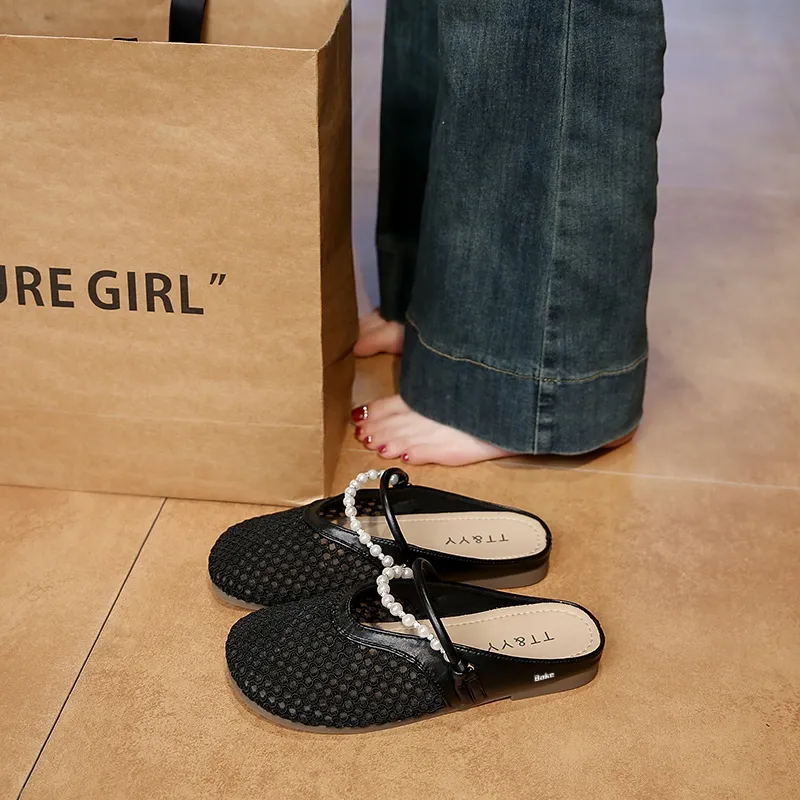 BAKE Rubber Sole Abrasion Resistant Slip Resistant Odor Resistant Closed Toe Slippers Women's-5