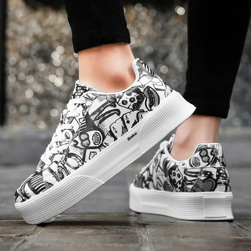 BAKE Slip Resistant, Lightweight, And Breathable Low Top Skateboard Shoes Unisex-8