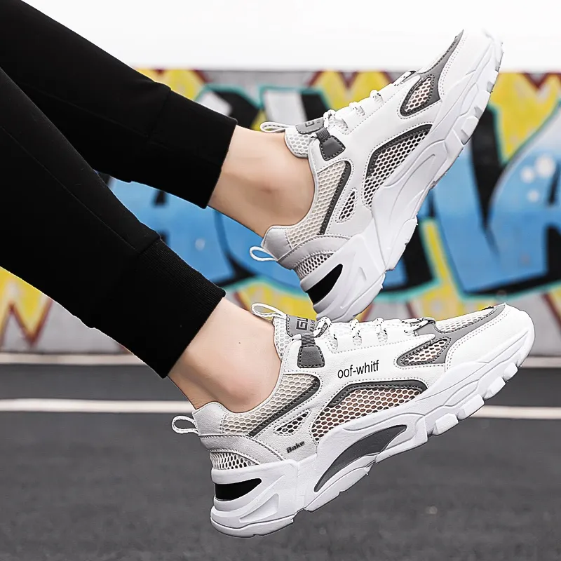 BAKE Slip Resistant And Breathable Low Top Chunky Sneakers Unisex-7