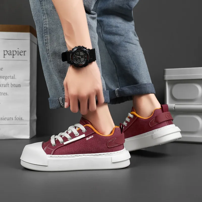 BAKE Slip Resistant Low Top Skateboard Shoes Men's-1