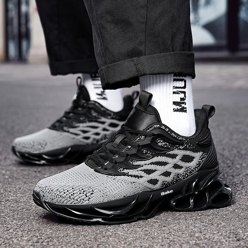 BAKE Shock Absorbers With Slip Resistant And Abrasion Resistant Properties Low Top Casual Shoes Men's-9