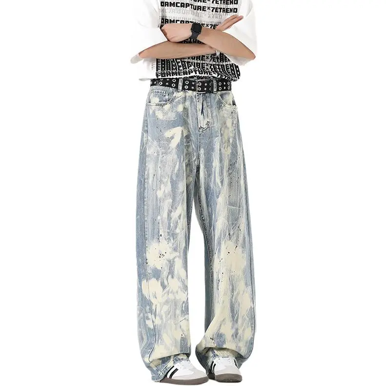 YOFVV Jeans Unisex White Blue-6