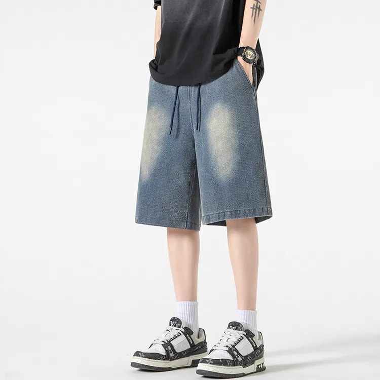 YOFVV Denim Shorts Unisex Blue-3