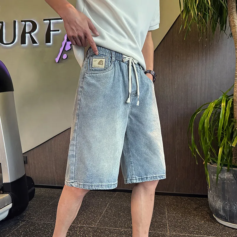 YOFVV Denim Shorts Unisex Light Blue-4