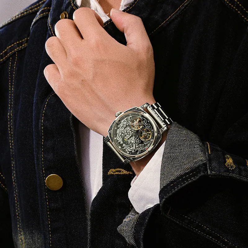 VRQ Future Series Automatic Mechanical Movement Watch Men's Watches Cut Out Dial-5