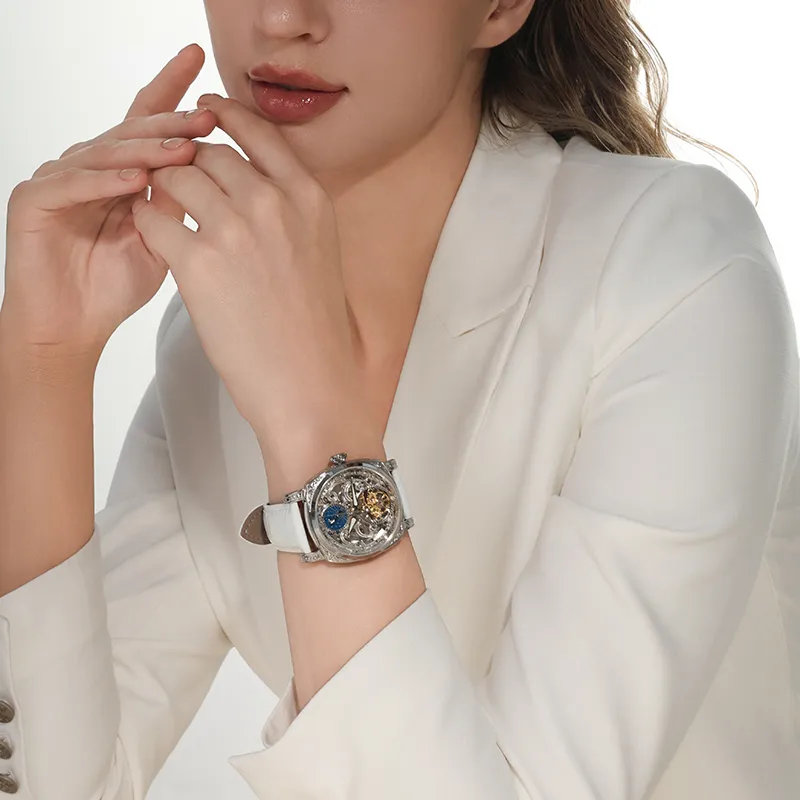 VRQ Faith Series Galo Automatic Mechanical Movement Watch Women's Watch Cut-Out Dial-3