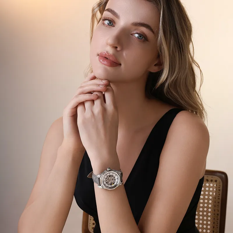 VRQ Mechanical Movement Watch Women's Watch Mother of Pearl Color Watch Dial-1
