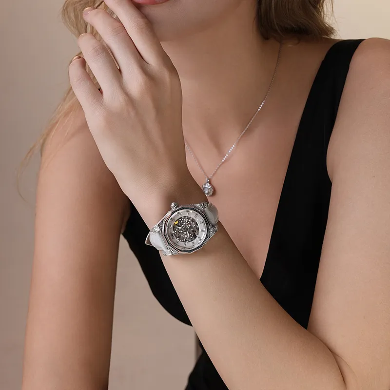 VRQ Mechanical Movement Watch Women's Watch Mother of Pearl Color Watch Dial-5