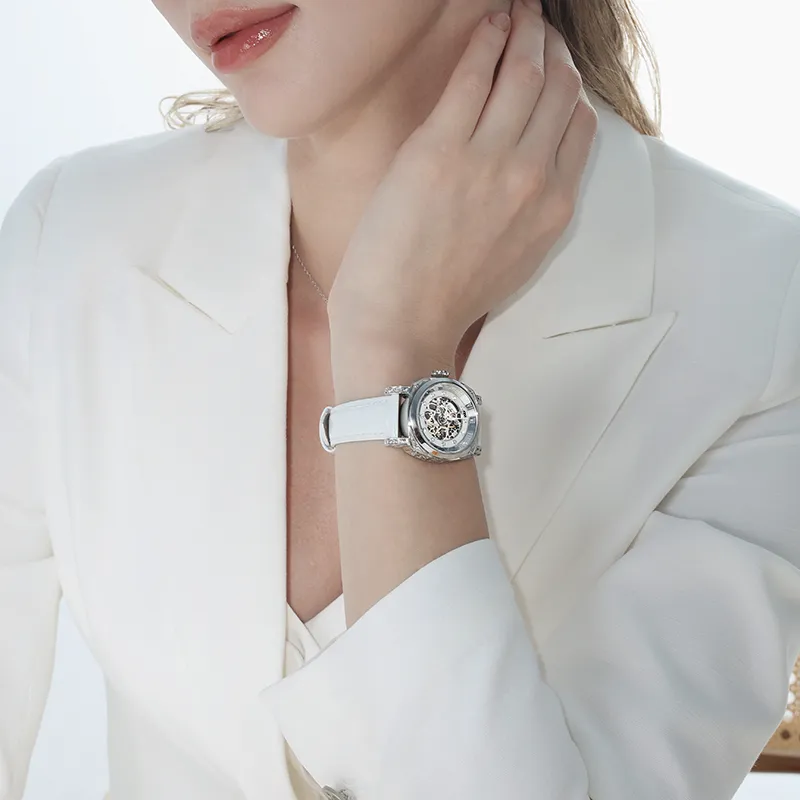 VRQ Athena Series Automatic Mechanical Movement Watch Women's Watch Cut-Out Dial-2