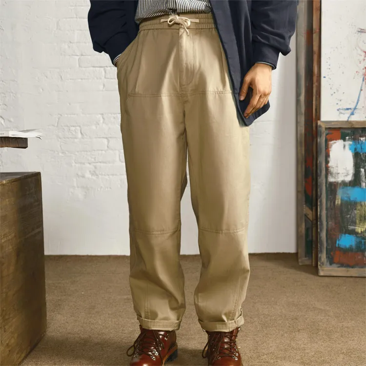 FOSS Casual Pants Unisex Khaki-3
