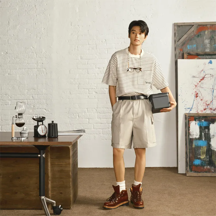 FOSS Casual Shorts Unisex Light Gray-3
