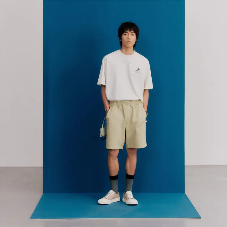 FOSS Casual Shorts Unisex Khaki-2