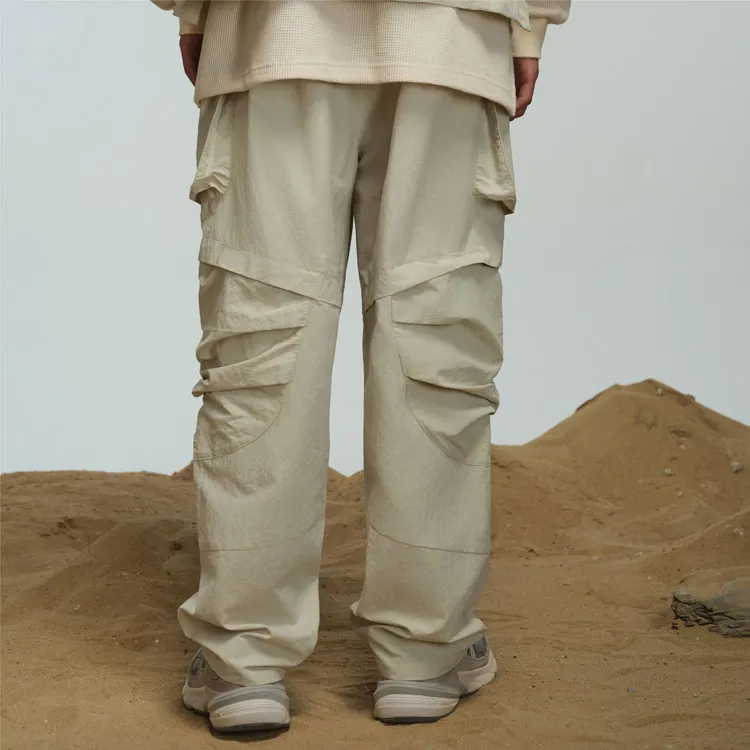FOSS Casual Pants Unisex Gray White-3