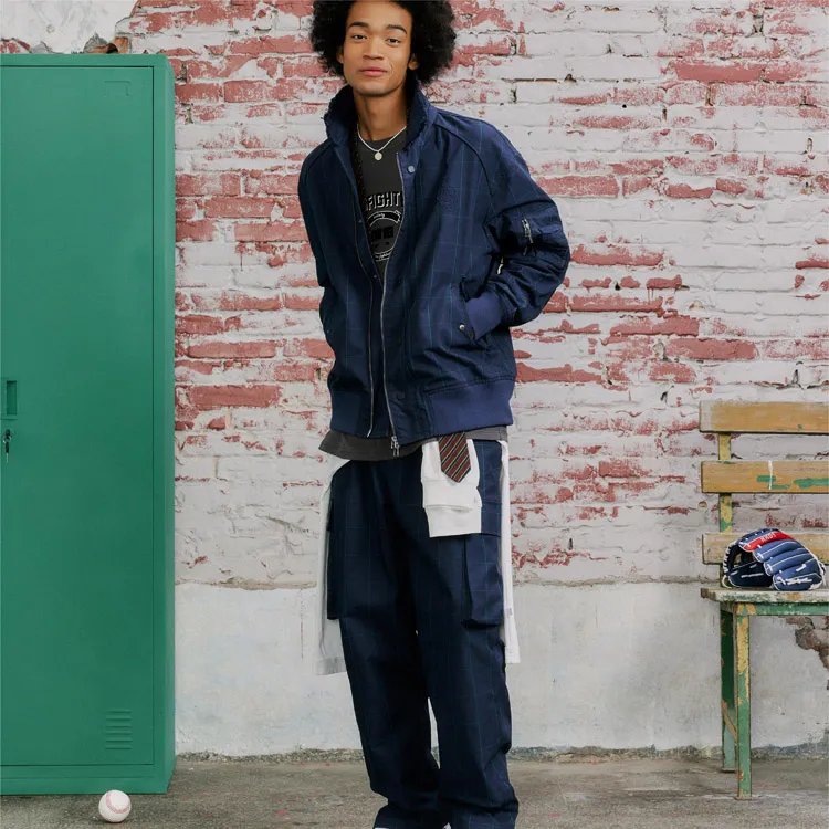 FOSS Jackets Unisex Blue Purple Plaid-2