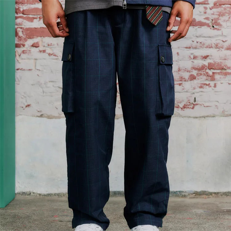 FOSS Casual Pants Unisex Navy Blue-3