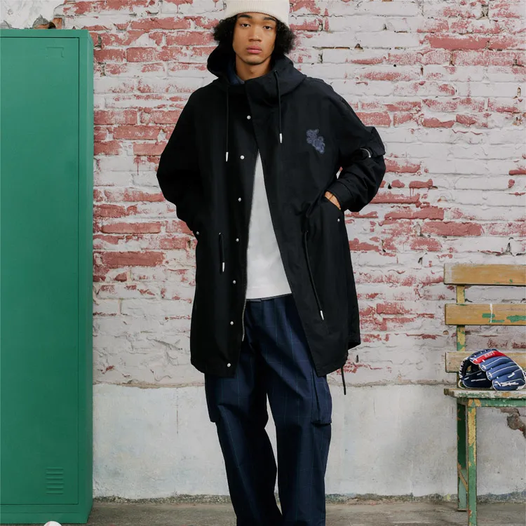 FOSS Trench Coats Unisex Purple Gray-2
