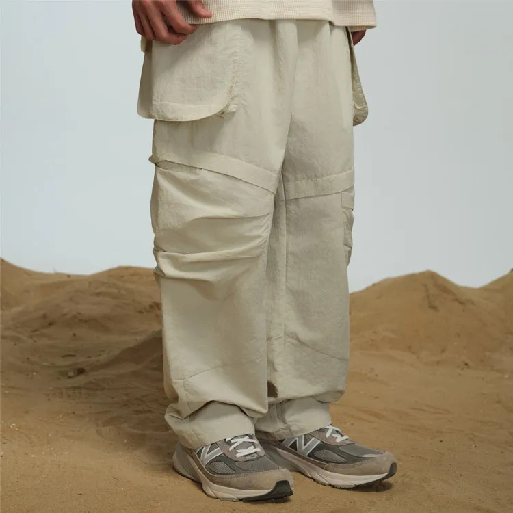 FOSS Casual Pants Unisex Gray White-4