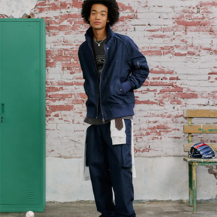 FOSS Casual Pants Unisex Navy Blue-2
