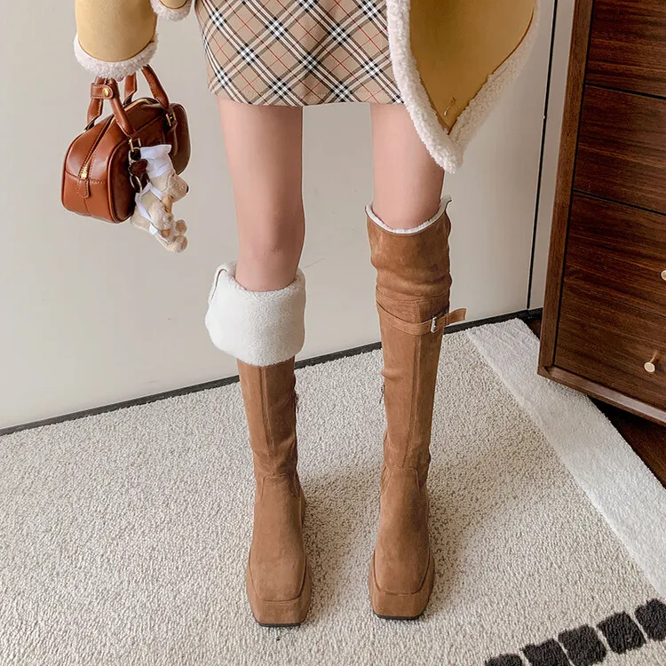 JIUXINGDAO Over the knee Boots 8.5cm Women's-21