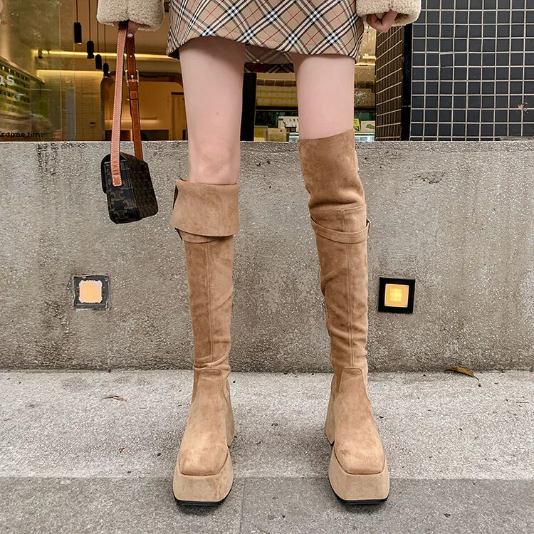 JIUXINGDAO Over the knee Boots 8.5cm Women's-6