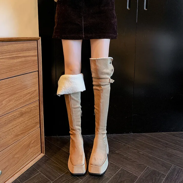 JIUXINGDAO Over the knee Boots 8.5cm Women's-11