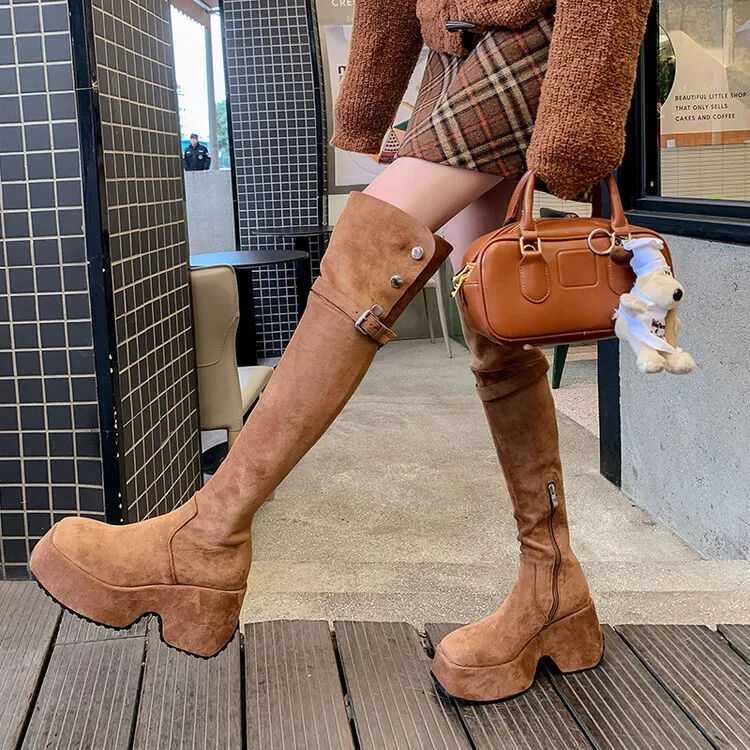 JIUXINGDAO Over the knee Boots 8.5cm Women's-18