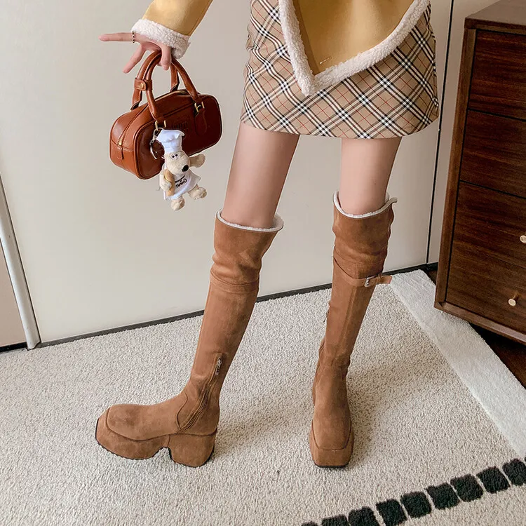 JIUXINGDAO Over the knee Boots 8.5cm Women's-22