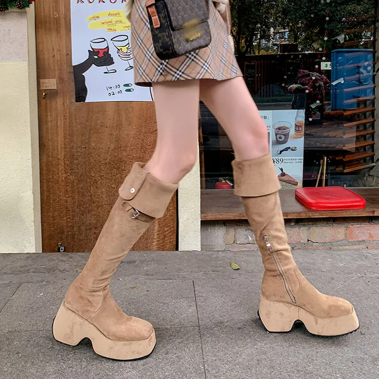 JIUXINGDAO Over the knee Boots 8.5cm Women's-9