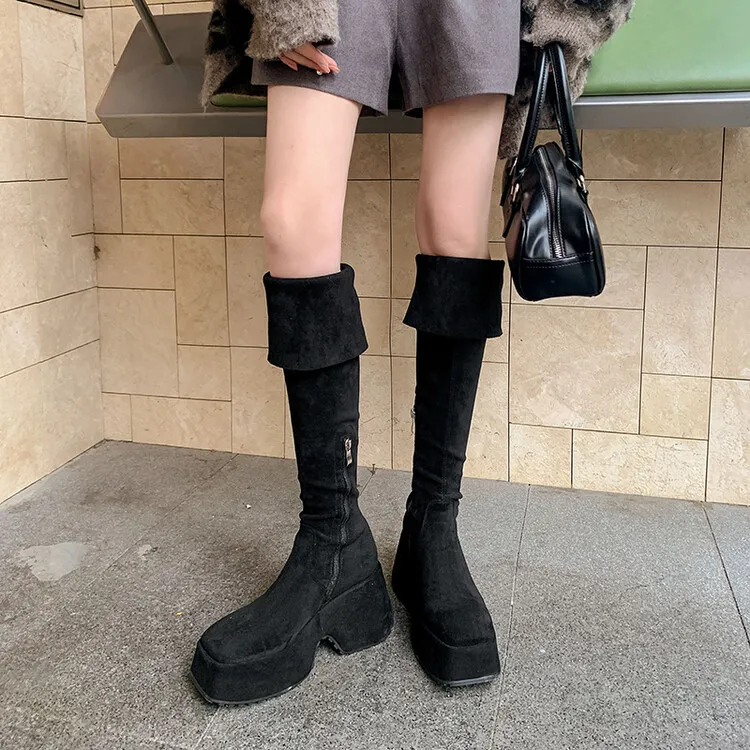 JIUXINGDAO Over the knee Boots 8.5cm Women's-14