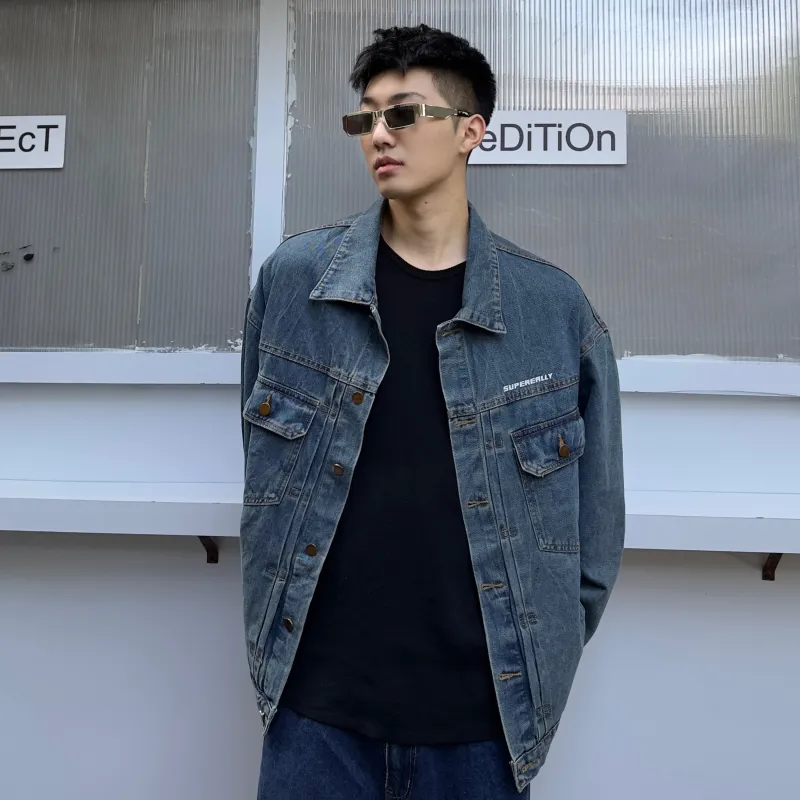 SUPEREALLY Denim Jackets Unisex-24