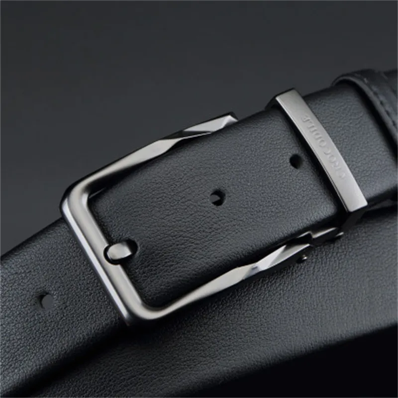 Crocodile Business Pin Buckle Young And Middle Aged Pants Belt Top Grain Cow Leather Leather Belts Men's Width 3.4CM-5